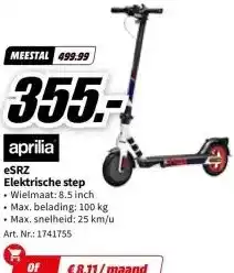 MediaMarkt eSRZ Elektrische step aanbieding