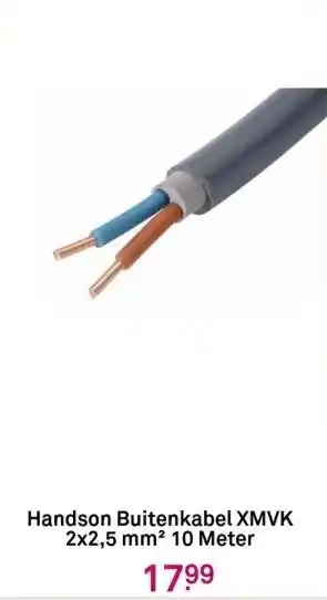 Karwei Handson Buitenkabel XMVK 2x2,5 mm² 10 Meter aanbieding