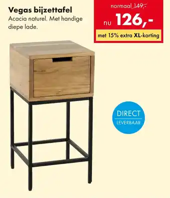 Woonsquare Vegas bijzettafel aanbieding