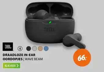 Expert JBL DRAADLOZE IN-EAR OORDOPJES WAVE BEAM aanbieding