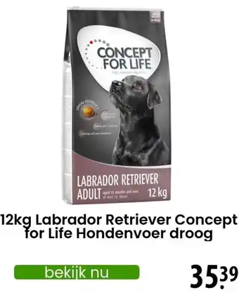 Zooplus 12kg Labrador Retriever Concept for Life Hondenvoer droog aanbieding