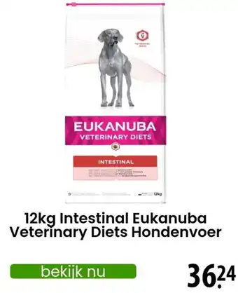 Zooplus 12kg Intestinal Eukanuba Veterinary Diets Hondenvoer aanbieding