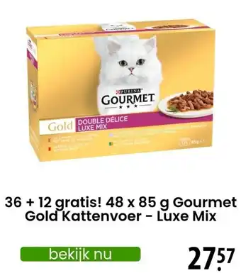 Zooplus 48 x 85 g Gourmet Gold Kattenvoer - Luxe Mix aanbieding