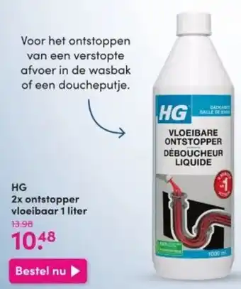 DA HG 2x ontstopper vloeibaar 1 liter aanbieding