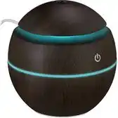 Bol.com Relaxdays Aroma diffuser luchtbevochtiger - geurverspreider - vernevelaar olie - 150 ml - dark Brown aanbieding