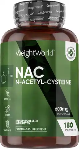 Amazon N-Acetyl-Cysteine capsules - NAC supplement 600 mg - 180 cysteïne capsules voor 6 maanden voorraad - Vegan - 100% natuurlijk aanbieding