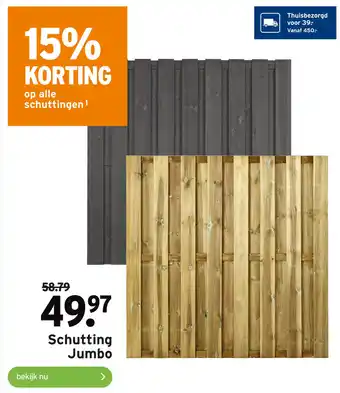 GAMMA Schutting Jumbo aanbieding