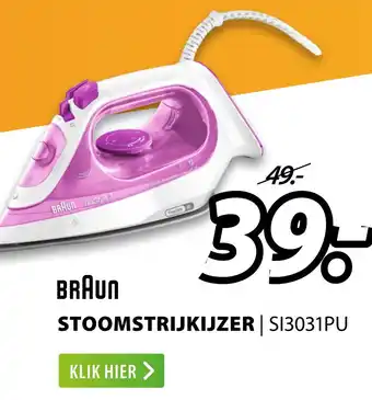 Expert Braun stoomstrijkijzer aanbieding