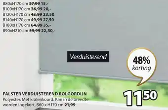 Jysk FALSTER VERDUISTEREND ROLGORDIJN  B60 x H170 cm aanbieding