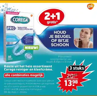 Trekpleister Keuze uit het hele assortiment Corega reiniger en kleefcreme aanbieding