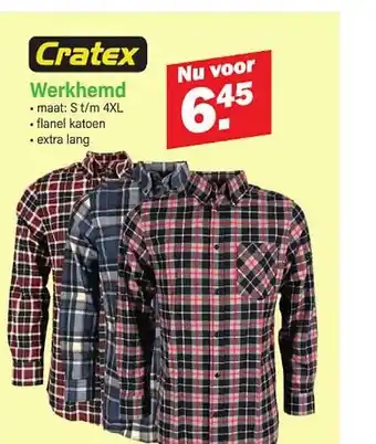 Van Cranenbroek Cratex Werkhemd aanbieding