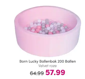 Baby & Tiener Born Lucky Ballenbak 200 Ballen Velvet roze aanbieding