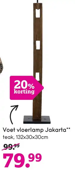 Leen Bakker Voet vloerlamp Jakarta** aanbieding