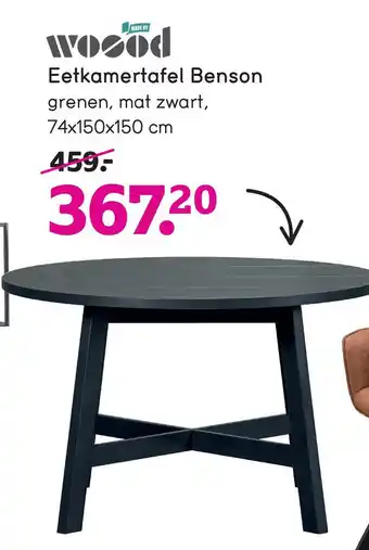 Leen Bakker Woood Eetkamertafel Benson aanbieding