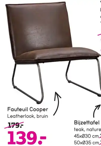 Leen Bakker Fauteuil Cooper aanbieding