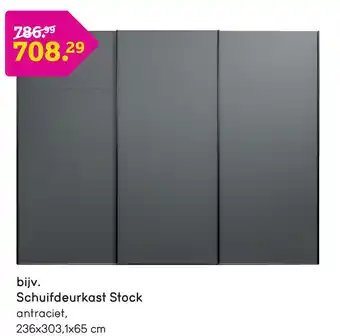 Leen Bakker Schuifdeurkast Stock aanbieding