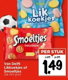 Vomar Voordeelmarkt Van Delft Likkoekjes of Smoeltjes aanbieding