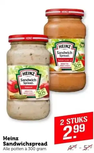 Coop Heinz Sandwichspread aanbieding