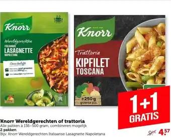 Coop Knorr Wereldgerechten of trattoria aanbieding