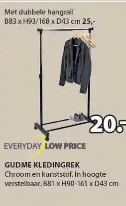 Jysk GUDME KLEDINGREK aanbieding