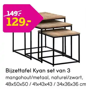 Leen Bakker Bijzettafel Kyan set van 3 aanbieding