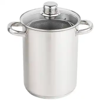 Blokker RVS asperge pan met glazen deksel 21 cm 4 liter - Kookpannen aanbieding