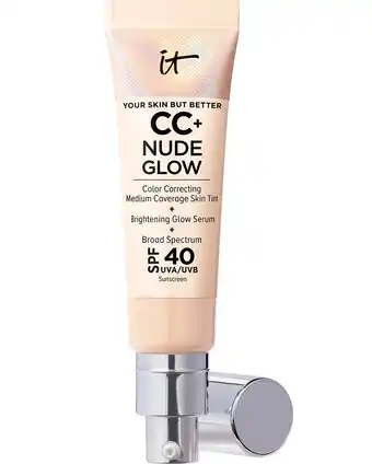 ICI Paris XL It Cosmetics Cc Nude Glow Foundation Spf 40 It Cosmetics - Your Skin But Better Cc+ Nude Glow Foundation Spf 40 - Light aanbieding