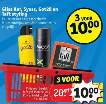 Kruidvat Gliss Kur, Syoss, Got2B en Taft styling aanbieding