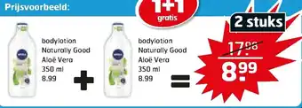 Trekpleister Bodylotion Naturally Good Aloe Vera 350ml 1+1 Gratis aanbieding