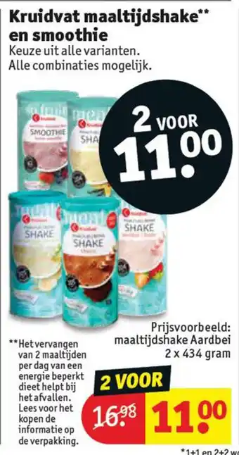 Kruidvat Kruidvat maaltijdshake" en smoothie aanbieding