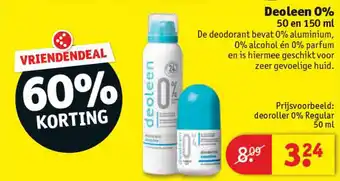 Kruidvat Deoleen 0% aanbieding