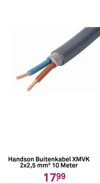 Karwei Handson Buitenkabel XMVK 2x2,5 mm² 10 Meter aanbieding