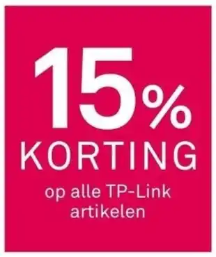 Karwei op alle TP-Link artikelen aanbieding