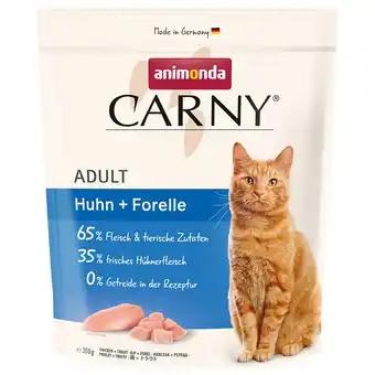 Zooplus 350g Animonda Carny Adult Huhn + Forelle Katzenfutter trocken aanbieding