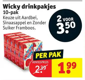 Kruidvat Wicky drinkpakjes aanbieding