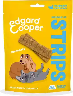 Intratuin Edgard & Cooper hondensnack Snuggle Up Strips adult kip/kalkoen 75 gram aanbieding