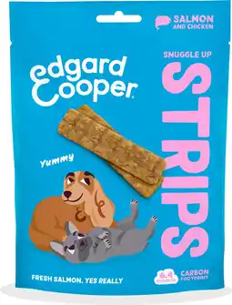 Intratuin Edgard & Cooper hondensnack Snuggle Up Strips adult kip/zalm 75 gram aanbieding