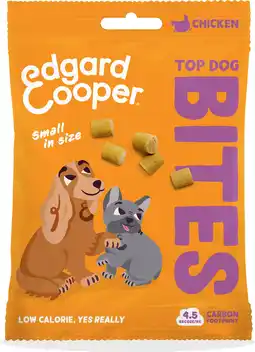 Intratuin Edgard & Cooper hondensnack Top Dog Bites adult kip 50 gram aanbieding