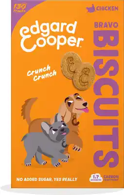 Intratuin Edgard & Cooper hondensnack Bravo Biscuits adult kip 400 gram aanbieding