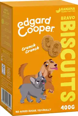 Intratuin Edgard & Cooper hondensnack Bravo Biscuits adult banaan/pinda 400 gram aanbieding