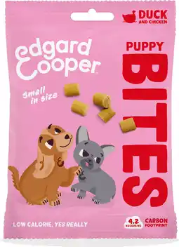 Intratuin Edgard & Cooper hondensnack Puppy Bites eend / kip 50 gram aanbieding