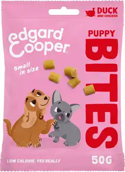 Intratuin Edgard & Cooper hondensnack Puppy Bites eend / kip 50 gram aanbieding