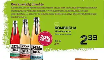 Ekoplaza Kombucha Yaya Kombucha 330ml aanbieding