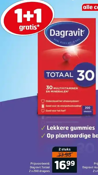 Trekpleister Dagravit Totaal 2x200 dragees aanbieding