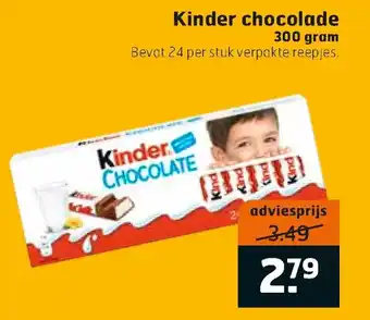 Trekpleister Kinder chocolade 300 gram aanbieding