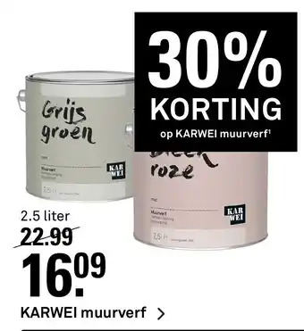 Karwei Karwei muurverf 2.5L aanbieding