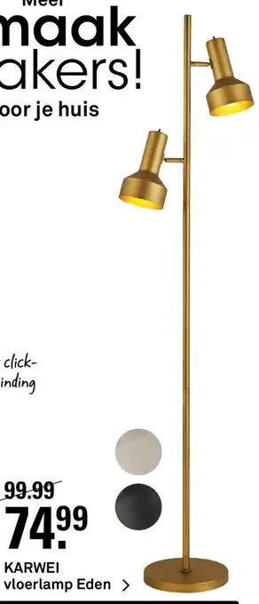 Karwei Karwei Vloerlamp Eden aanbieding