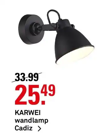 Karwei Karwei Wandlamp Cadiz aanbieding