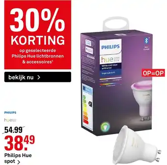 Karwei Philips Hue spot aanbieding