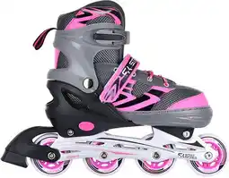 Bol.com Street Rider Inlineskates Verstelbaar Maat 37-40 Roze/grijs aanbieding
